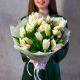 Букет из 25 белых тюльпанов